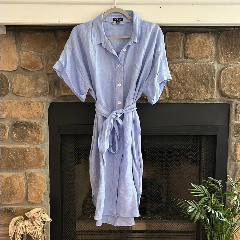 J. Crew Linen Shirt Dress